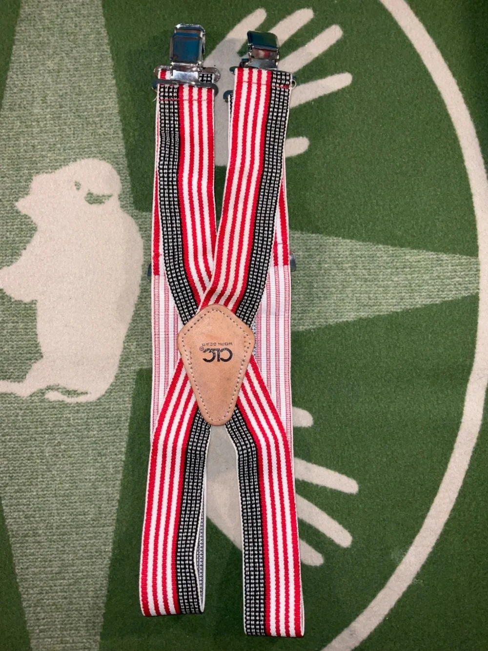 New CLC - LeatherCraft- Patriotic USA Flag Suspenders- America’s 250th B-Day!